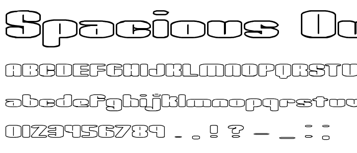 Spacious Outline BRK font